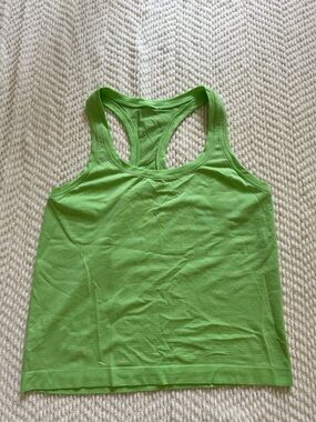 Lululemon Racerback Athletic Tank Top Lime Green Size M Yoga Running